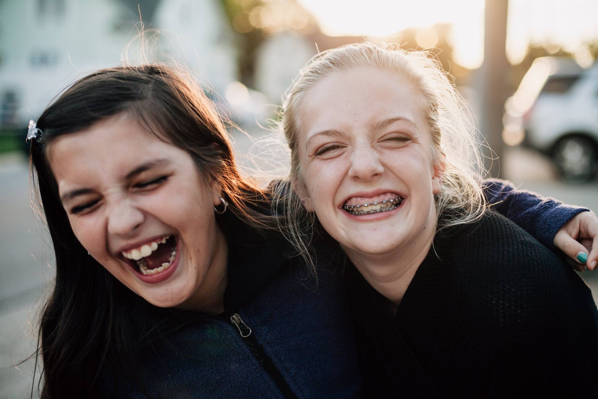 people outside house